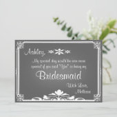 Wees mijn Bridesmaid | Chalkboard Kaart (Staand voorkant)