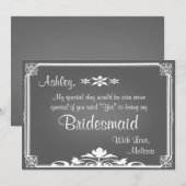 Wees mijn Bridesmaid | Chalkboard Kaart (Voorkant / Achterkant)