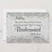 Wees mijn Bridesmaid Diamond Glitter Kaart (Voorkant)