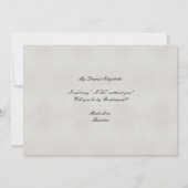 Wees mijn Bridesmaid Floral Grey Alice in Wonderla Kaart (Achterkant)