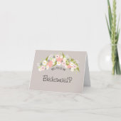 Wees mijn Bridesmaid Floral Wreate (Voorkant)