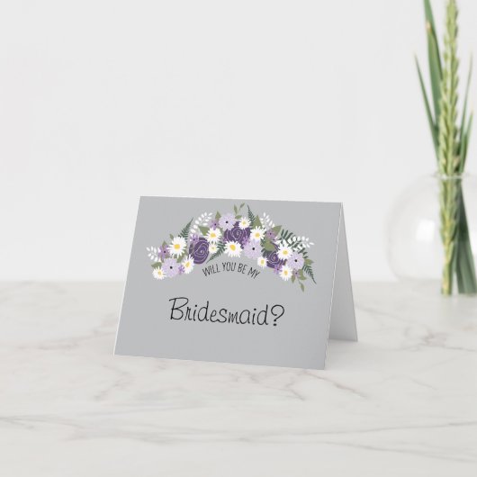 Wees mijn Bridesmaid Floral Wreate (Voorkant)