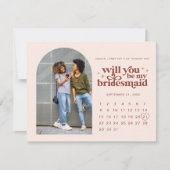 Wees mijn Bridesmaid | Foto en agenda Aankondiging (Voorkant)