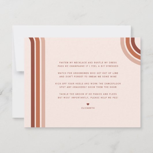 Wees mijn Bridesmaid | Foto en agenda Notitiekaartje (Achterkant)