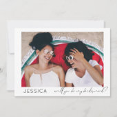 Wees mijn Bridesmaid fotovoorstel kalligrafie Kaart (Voorkant)