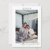 Wees mijn Bridesmaid fotovoorstel kalligrafie V Kaart (Voorkant)