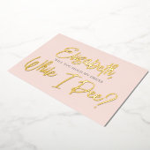 Wees mijn Bridesmaid Funny Pee Folie Folie Uitnodiging (Gedraaid)