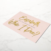 Wees mijn Bridesmaid Funny Pee Folie Uitnodiging (Gedraaid)