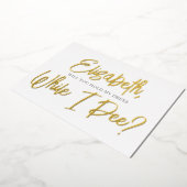 Wees mijn Bridesmaid Funny Pee Folie Uitnodiging (Gedraaid)