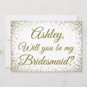 Wees mijn Bridesmaid | Glitter glitter voor goudCo Kaart (Voorkant)