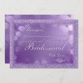 Wees mijn Bridesmaid | Glittergrens Kaart (Voorkant / Achterkant)