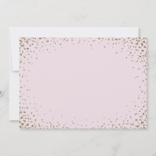 Wees mijn Bridesmaid | Goud Confetti op Blush Kaart (Achterkant)