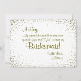 Wees mijn Bridesmaid | GoudConfetti Kaart