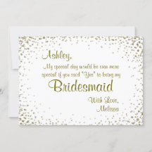 Wees mijn Bridesmaid | GoudConfetti