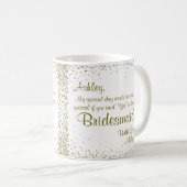 Wees mijn Bridesmaid | GoudConfetti Koffiemok (Voorkant rechts)