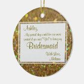 Wees mijn Bridesmaid Keepslag Keramisch Ornament (Links)
