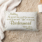 Wees mijn Bridesmaid | Mok "Gold Confetti Coffee" Kussen (Deken)