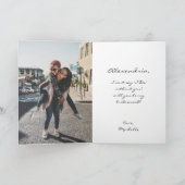 Wees mijn Bridesmaid Roze Glitter Dress & Photo Feestdagen Kaart (Binnen)