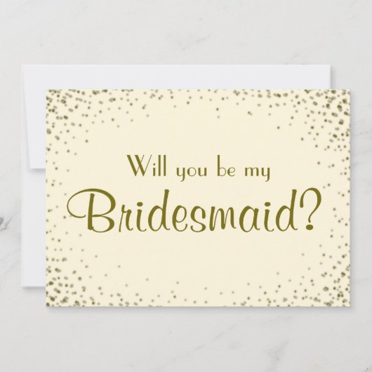 Wees mijn Bridesmaid | Terug personaliseren Kaart (Voorkant)