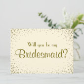 Wees mijn Bridesmaid | Terug personaliseren Kaart (Staand voorkant)