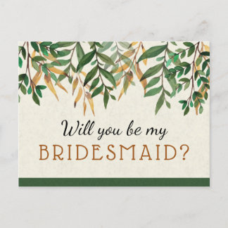Wees mijn Bridesmaid Uitnodiging Briefkaart