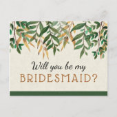 Wees mijn Bridesmaid Uitnodiging Briefkaart (Voorkant)