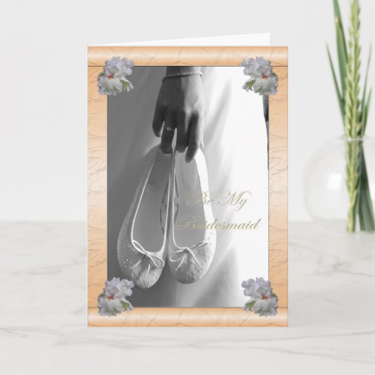 Wees mijn Bridesmaïde Abritish Satin Kaart (Voorkant)