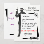 Wees mijn bruidsjongerenaanbod dat je niet kunt af kaart (Voorkant / Achterkant)