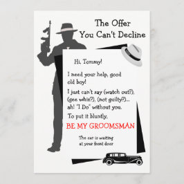 Wees mijn bruidsjongerenaanbod dat je niet kunt af kaart