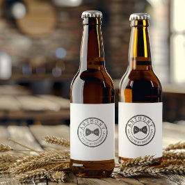 Wees Mijn Bruidsjonker Bierfles Etiket met Vlinder