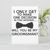 Wees mijn bruidsjonker kerst bruiloft kerstmis kaart (Staand voorkant)