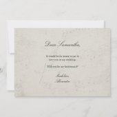 Wees mijn bruidsmeisje Alice in Wonderland Kaart (Achterkant)