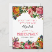 Wees mijn bruidsmeisje |  Bloembruidsmeisje Kaart (Voorkant)