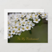 Wees mijn bruidsmeisje Briefkaart Spiraea (Voorkant / Achterkant)