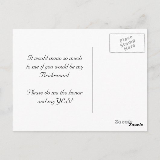 Wees mijn bruidsmeisje Briefkaart Spiraea (Achterkant)