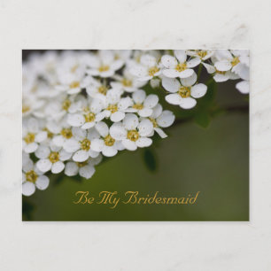 Wees mijn bruidsmeisje Briefkaart Spiraea