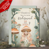 Wees mijn bruidsmeisje Enchanted Mushroom Oasis Kaart