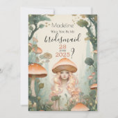 Wees mijn bruidsmeisje Enchanted Mushroom Oasis Kaart (Voorkant)