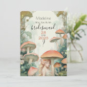 Wees mijn bruidsmeisje Fairy's Enchanted Woodland Kaart (Staand voorkant)
