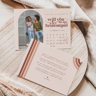 Wees mijn bruidsmeisje Foto & kalender Aankondiging