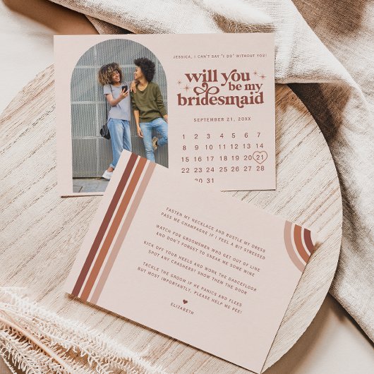 Wees mijn bruidsmeisje | Foto & kalender  Aankondiging