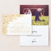 Wees mijn bruidsmeisje | Gepersonaliseerde foto Go Folie Kaarten (Display)