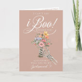 Wees mijn bruidsmeisje? Gotische skelet boho wilde Kaart (Voorkant)