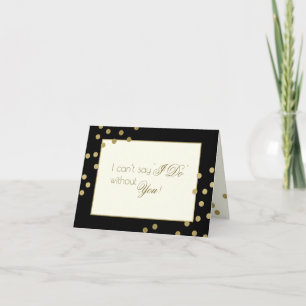 Wees mijn bruidsmeisje gouden Confetti
