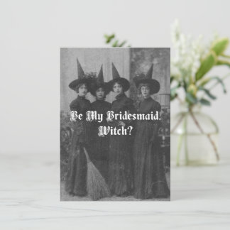 Wees mijn bruidsmeisje, heks! Uitnodiging voor een