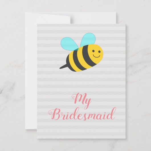 Wees mijn bruidsmeisje kaart (Voorkant)