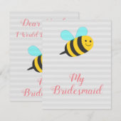 Wees mijn bruidsmeisje kaart (Voorkant / Achterkant)