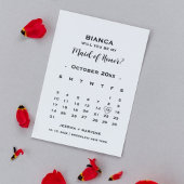 Wees mijn bruidsmeisje kalender voorstel + Info ka Kaart