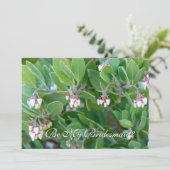 Wees mijn bruidsmeisje manzanita bloesems kaart (Staand voorkant)
