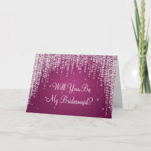 Wees mijn bruidsmeisje Night Dazzle Berry Pink